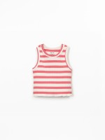 Top senza maniche con motivo a righe