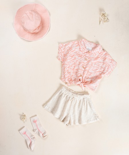 Camicia in cotone biologico con stampa