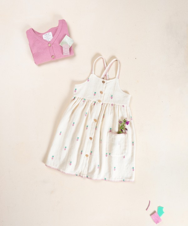 Abito con stampa di ananas