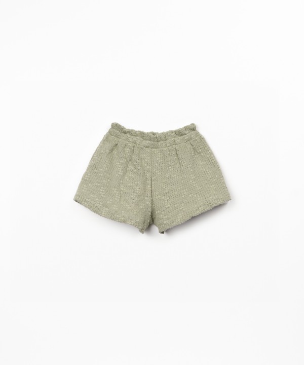 Pantaloncini in maglina effetto crochet