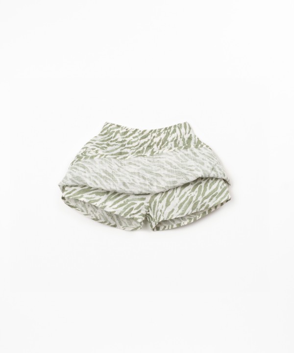 Skirt in organic cotton fabric with ruffles