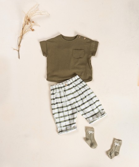 Pantalon en tissu avec fibres naturelles