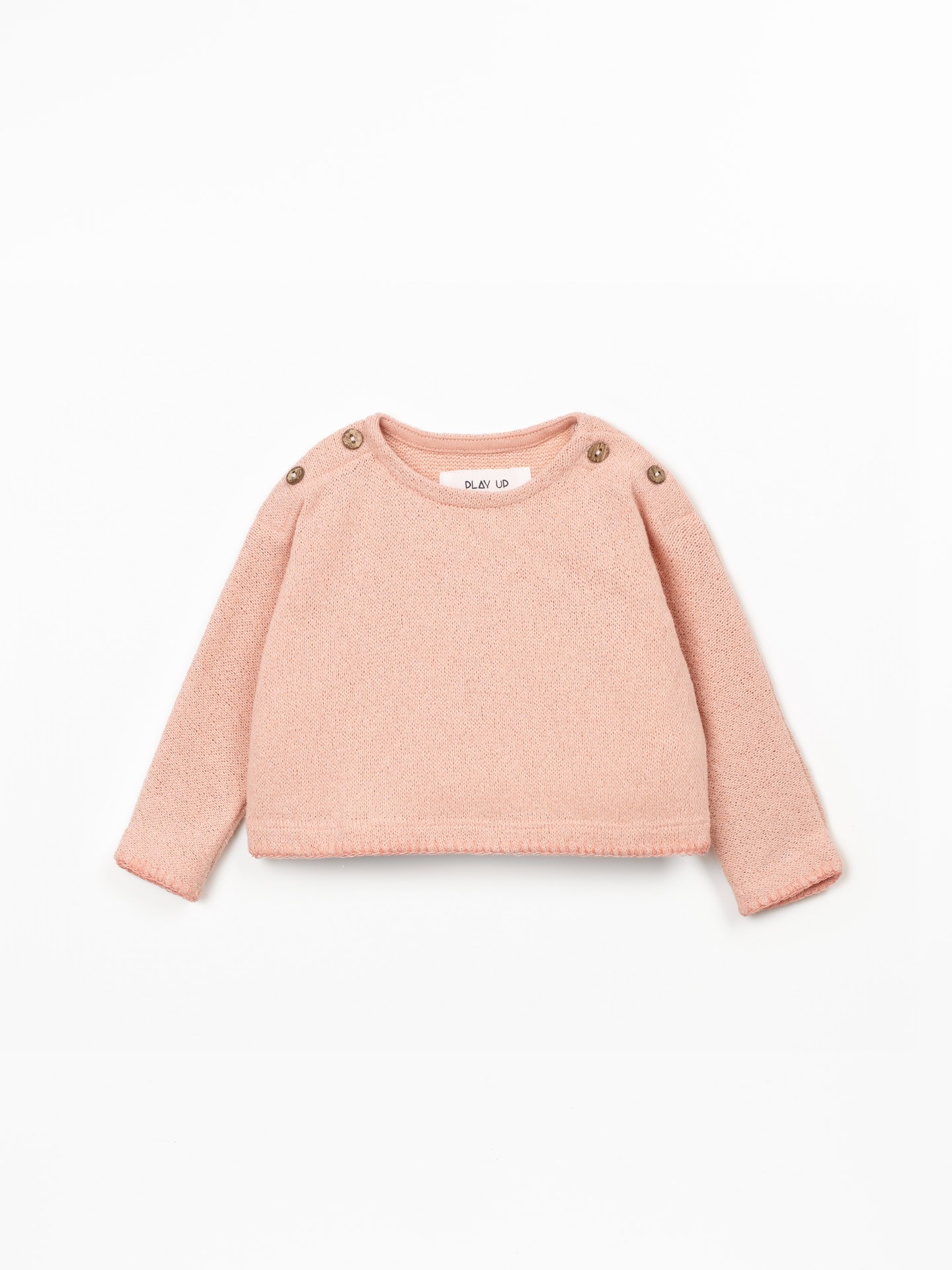 Sweater in a blend of natural and recycled fibers