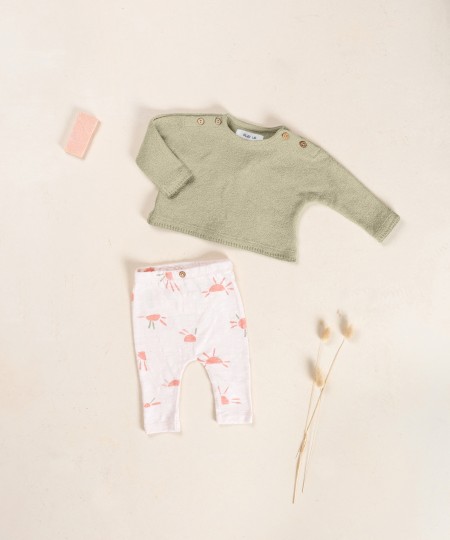 Maglia in misto fibre naturali e riciclate