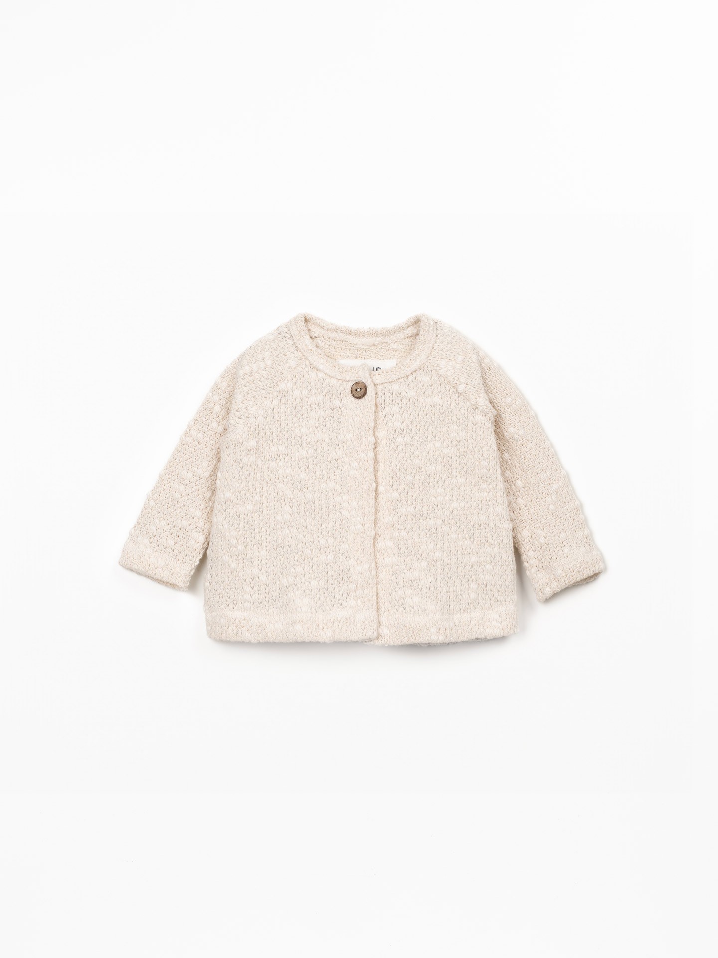 Knit jacket with Re(Play) yarn