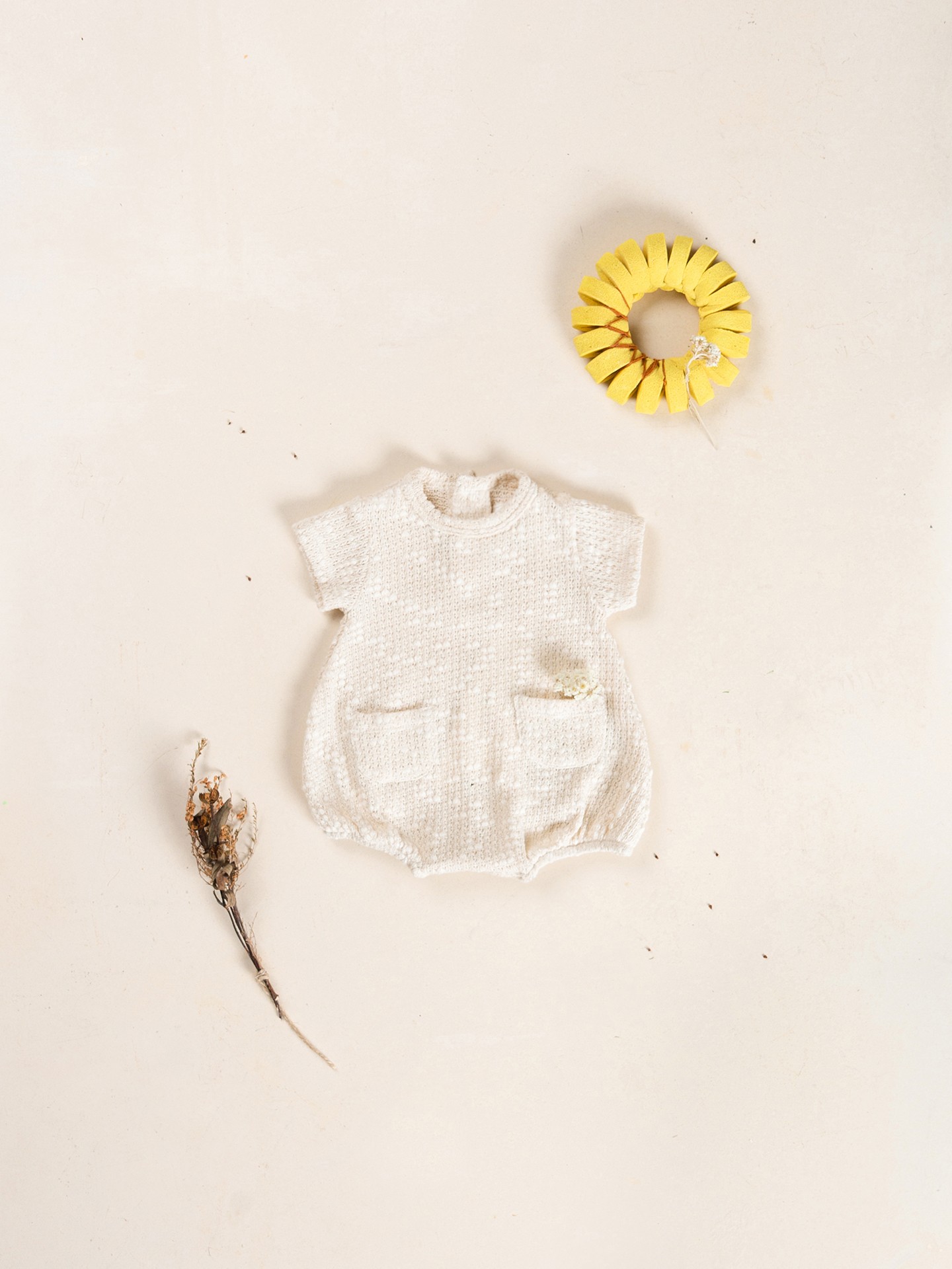 Jumpsuit in cotton and recycled cotton blend