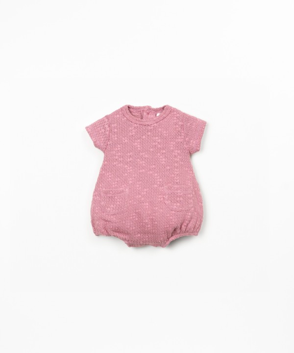 Jumpsuit in cotton and recycled cotton blend