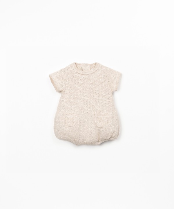 Jumpsuit in cotton and recycled cotton blend