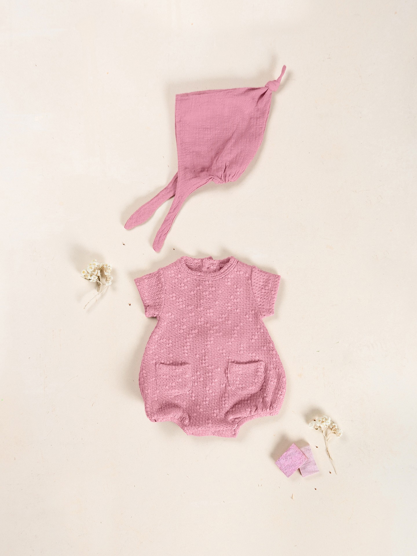 Jumpsuit in cotton and recycled cotton blend