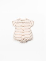 Striped jumpsuit in organic cotton