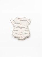 Striped jumpsuit in organic cotton