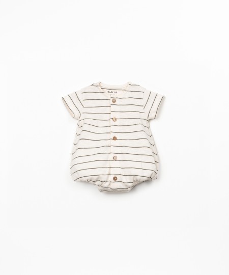 Striped jumpsuit in organic cotton