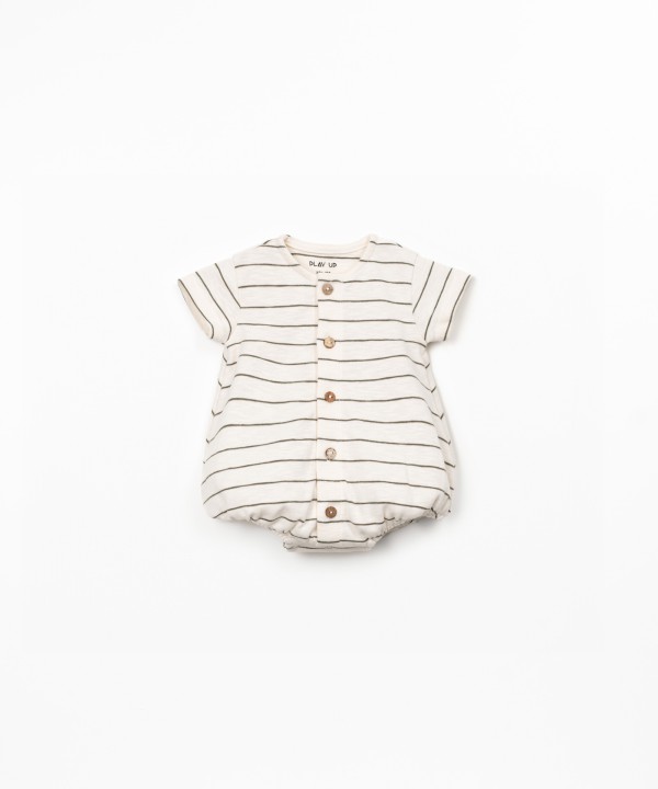 Striped jumpsuit in organic cotton