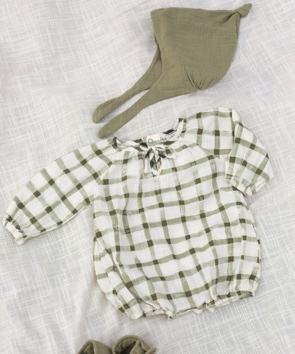 Jumpsuit with checkered print