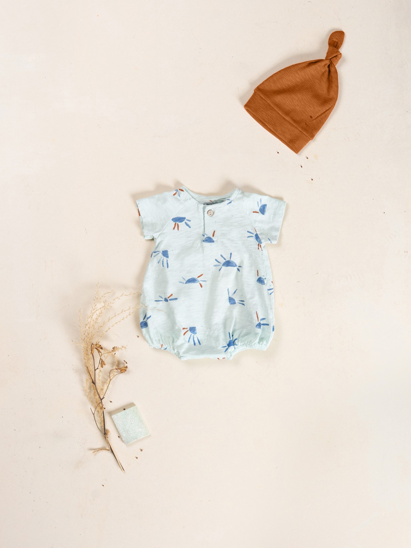 Printed jumpsuit in organic cotton