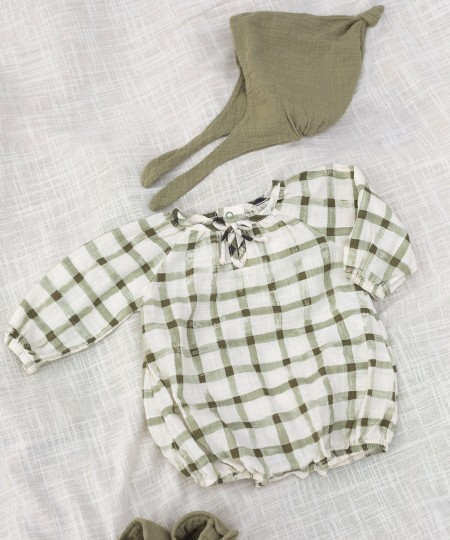 Jumpsuit with checkered print