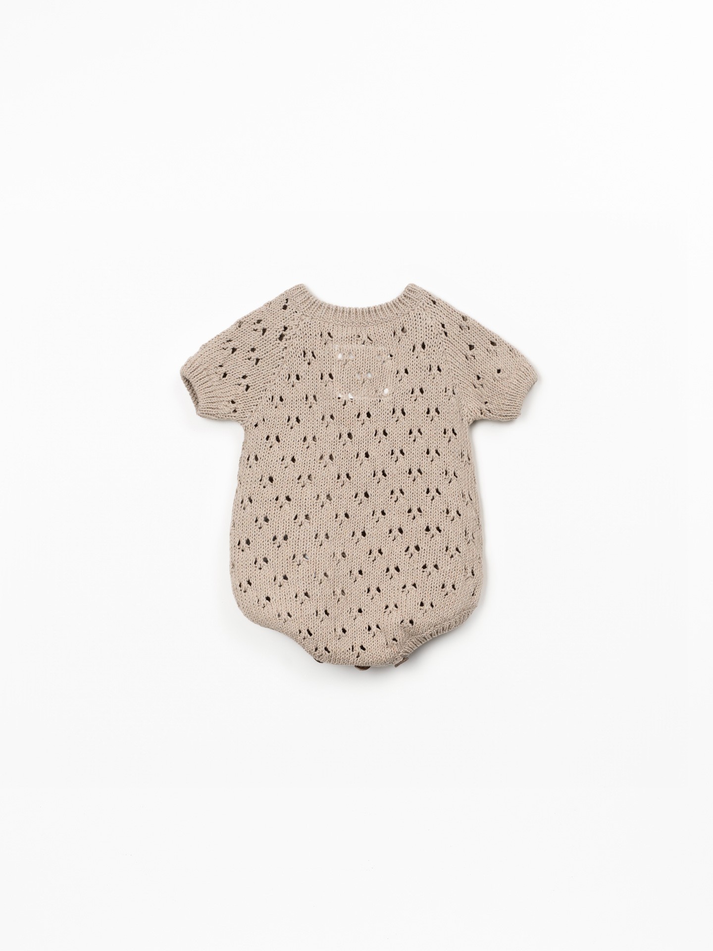 Tutina in maglia in misto cotone e cotone riciclato