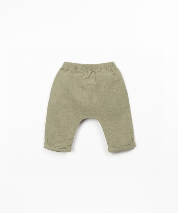 Pantaloni in tessuto di cotone biologico