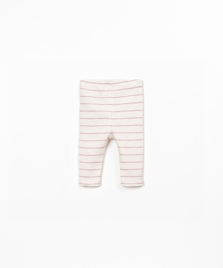 Leggings en coton biologique à rayures