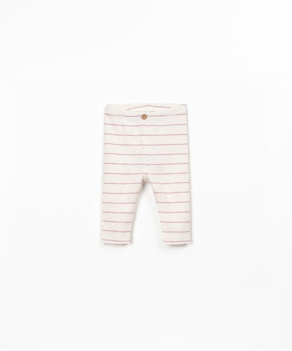 Organic cotton leggings with stripes