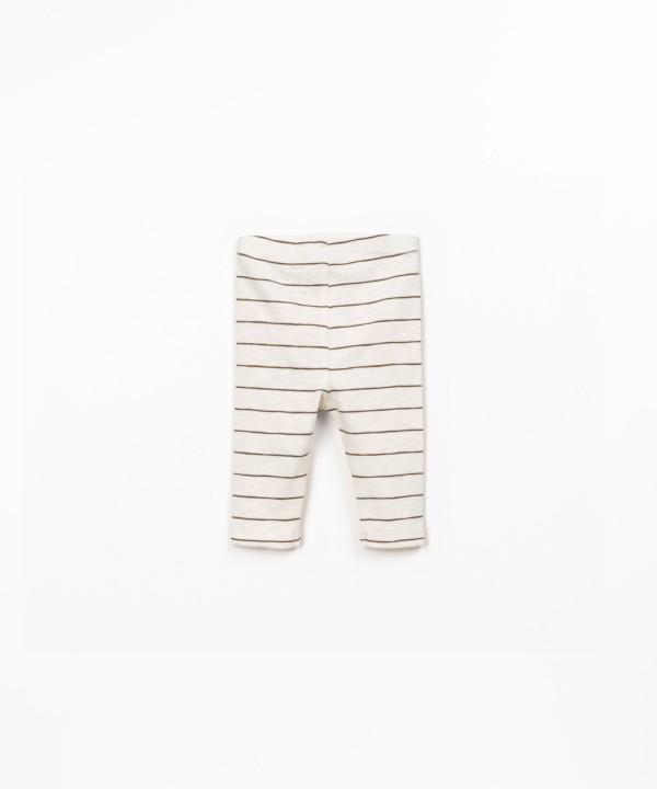 Leggings rigati in cotone biologico