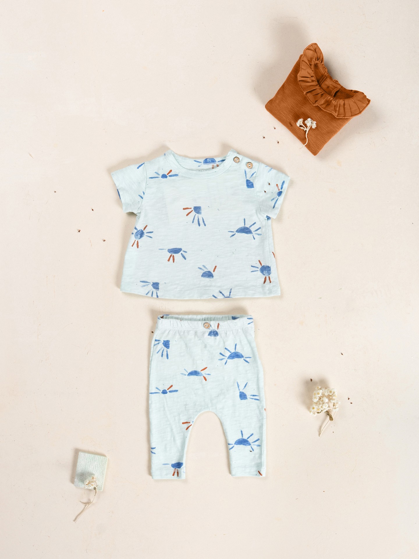 Leggings con stampa sole