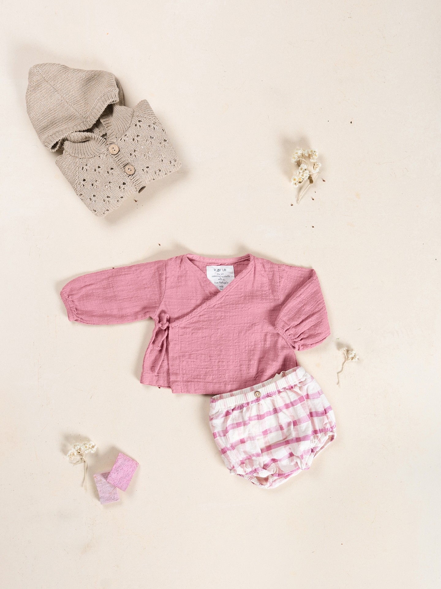 Pantaloncini in tessuto di cotone biologico con stampa