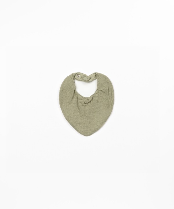 Bib in organic cotton and recycled cotton fabric