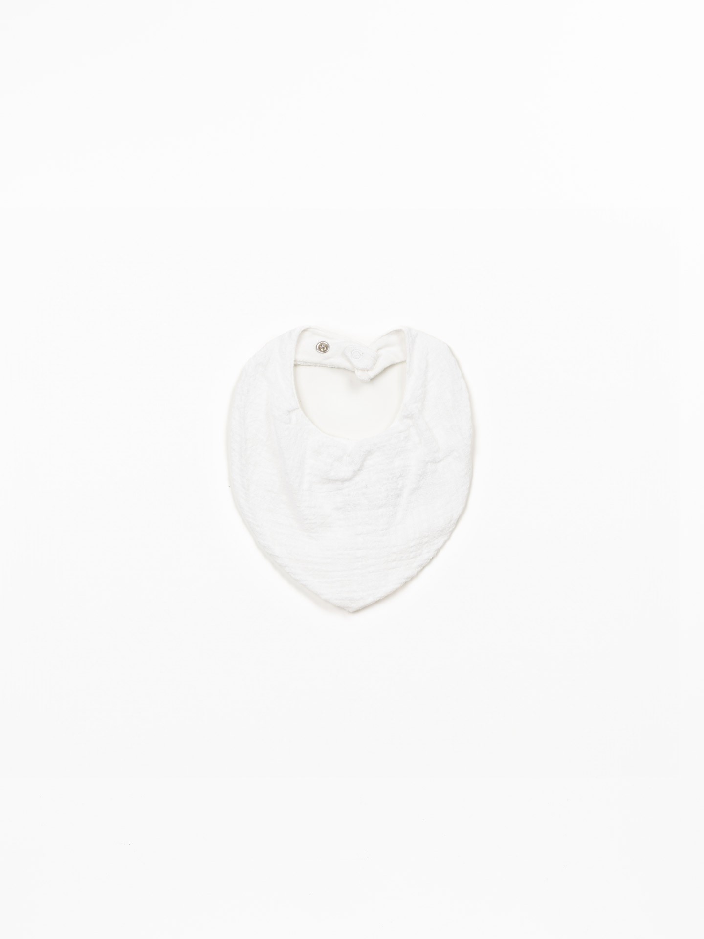 Bib in organic cotton and recycled cotton fabric