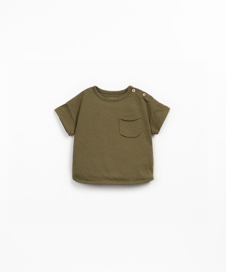 Jersey t-shirt in organic and recycled cotton blend