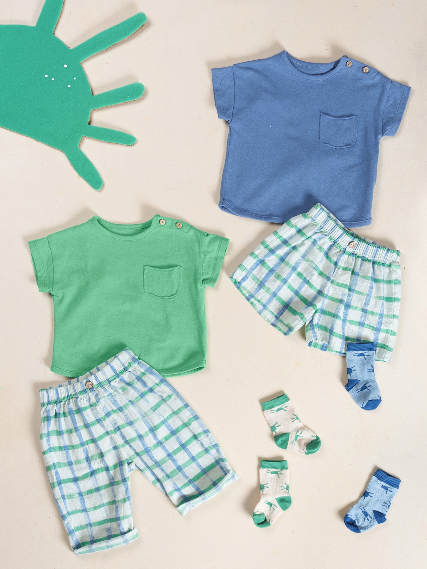 Jersey t-shirt in blend of organic cotton and recycled cotton