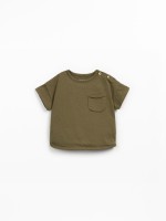 T-shirt en maille en mélange de coton biologique et coton recyclé T-shirt en maille en mélange de coton biologique et coton recyclé