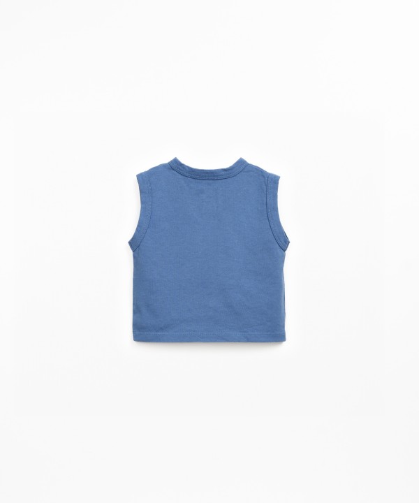 T-shirt sans manches en m�lange de fibres naturelles et recycl�es