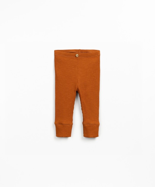 Rib jersey leggings
