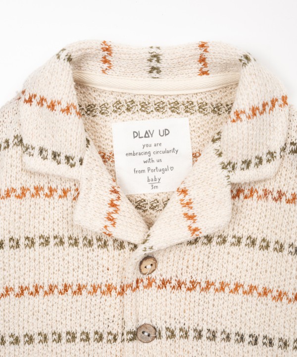 Jersey shirt with a blend of natural and recycled fibers