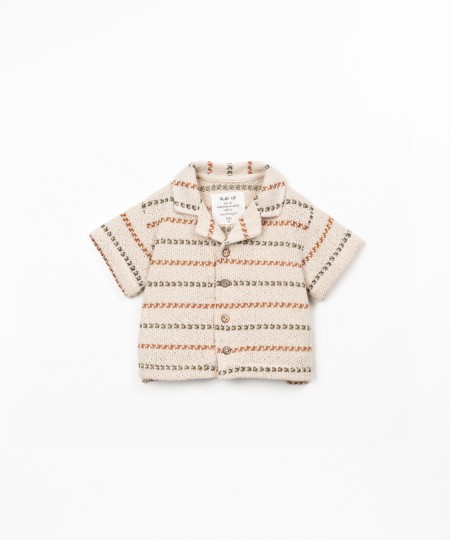 Chemise en maille avec mélange de fibres naturelles et recyclées