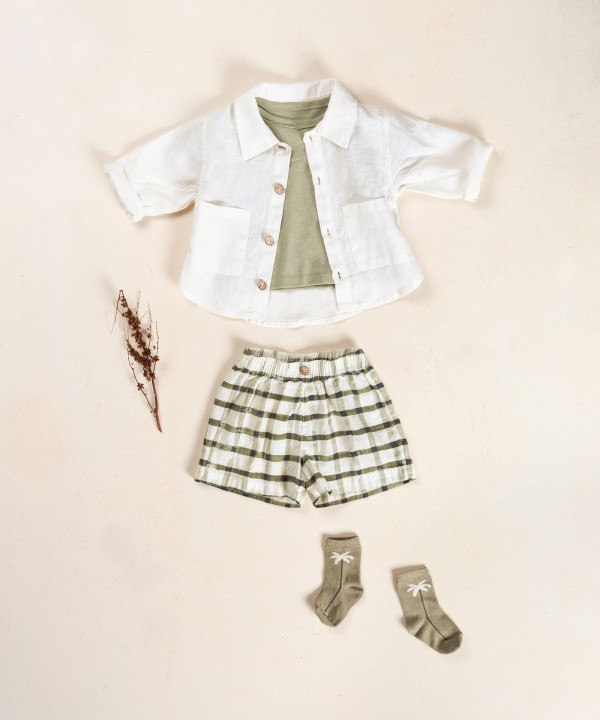 Camicia in tessuto di lino