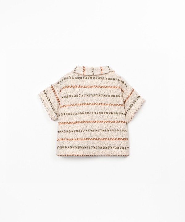 Jersey shirt with a blend of natural and recycled fibers