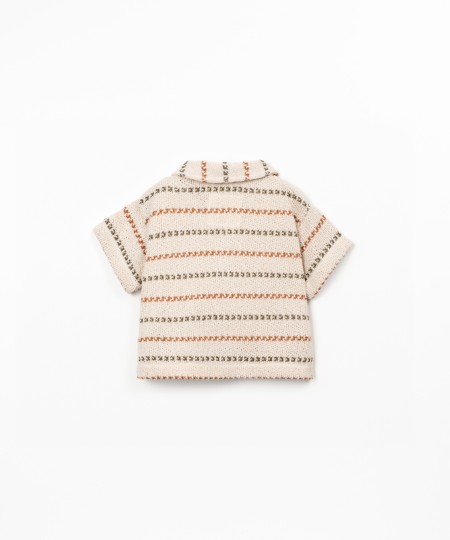 Chemise en maille avec mélange de fibres naturelles et recyclées