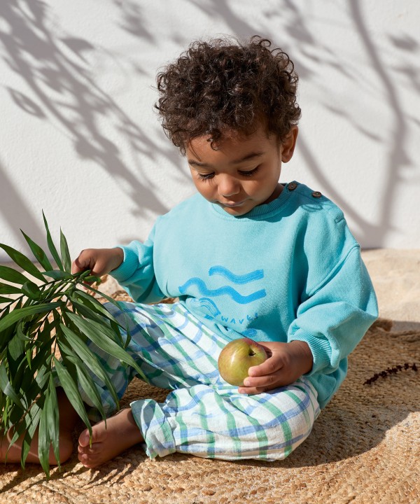 Organic cotton knit sweater