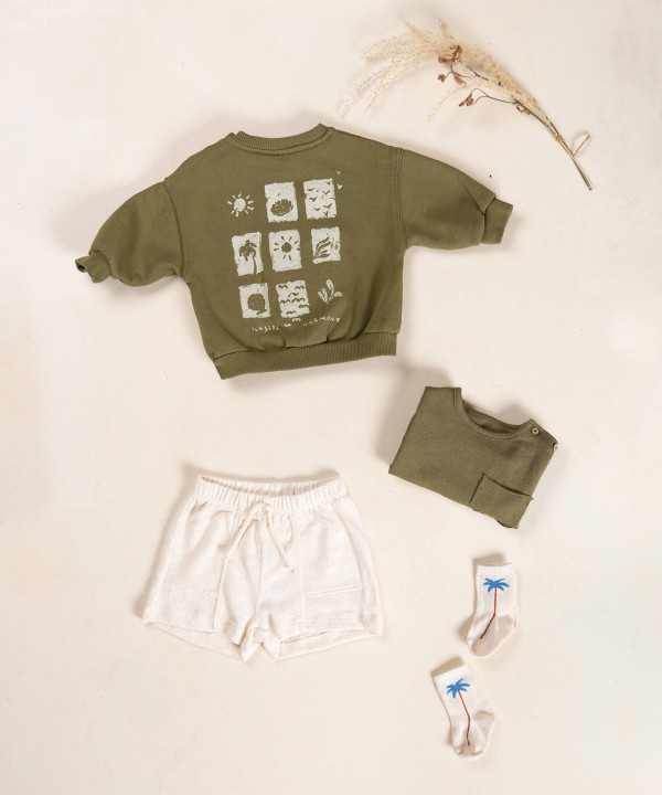 Organic cotton knit sweater