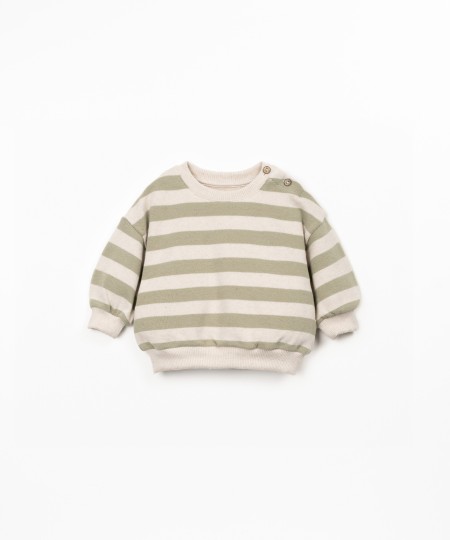 Sweater in a blend of natural and recycled fibers