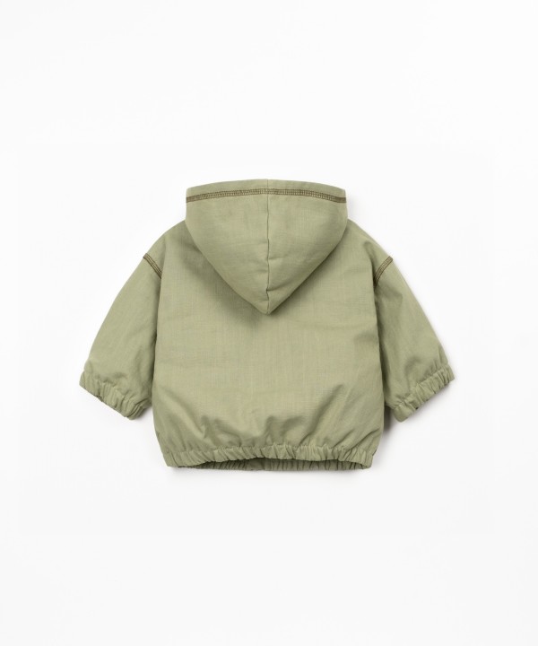 Twill parka with lining
