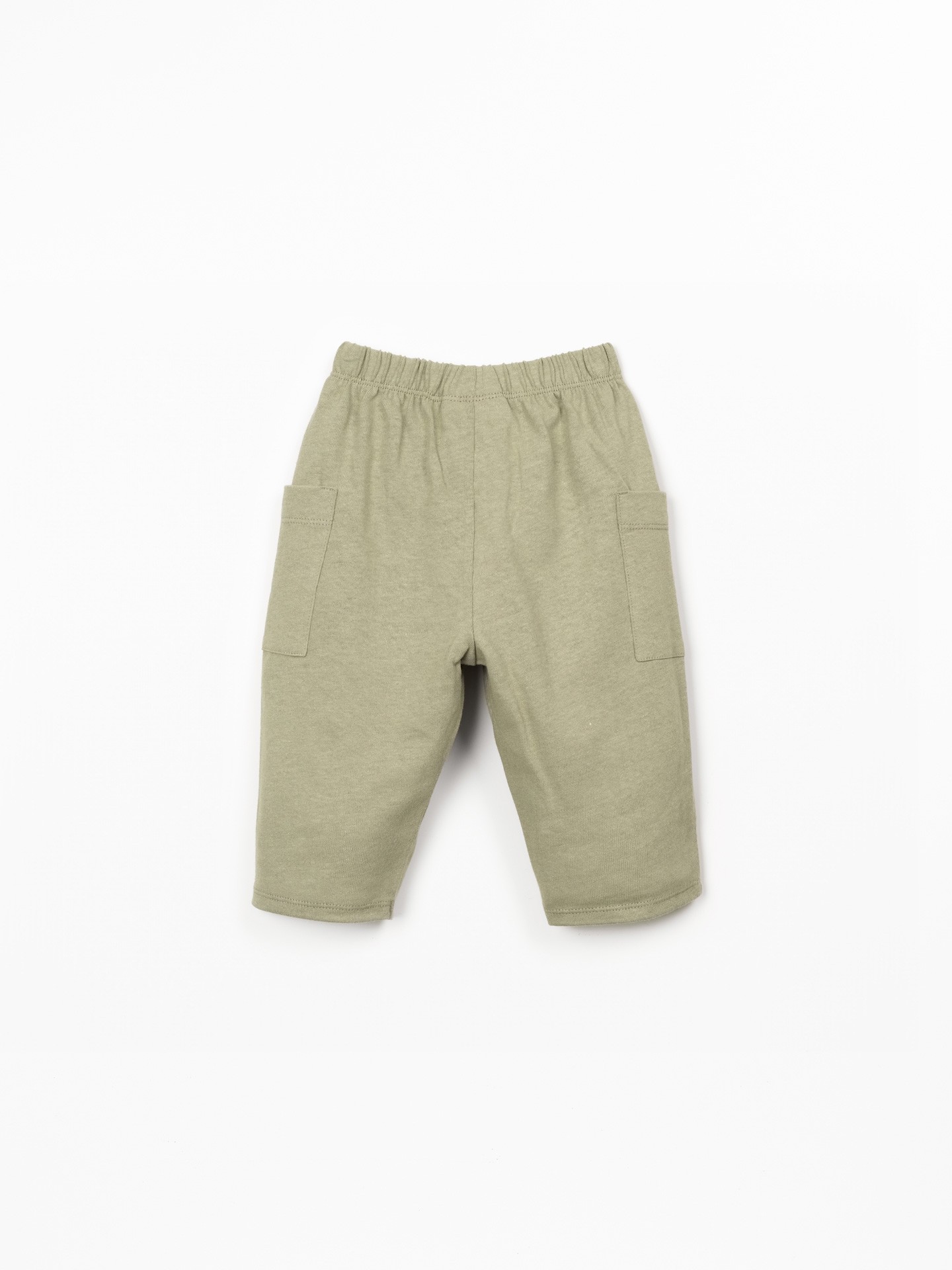Knit pants in organic cotton and linen