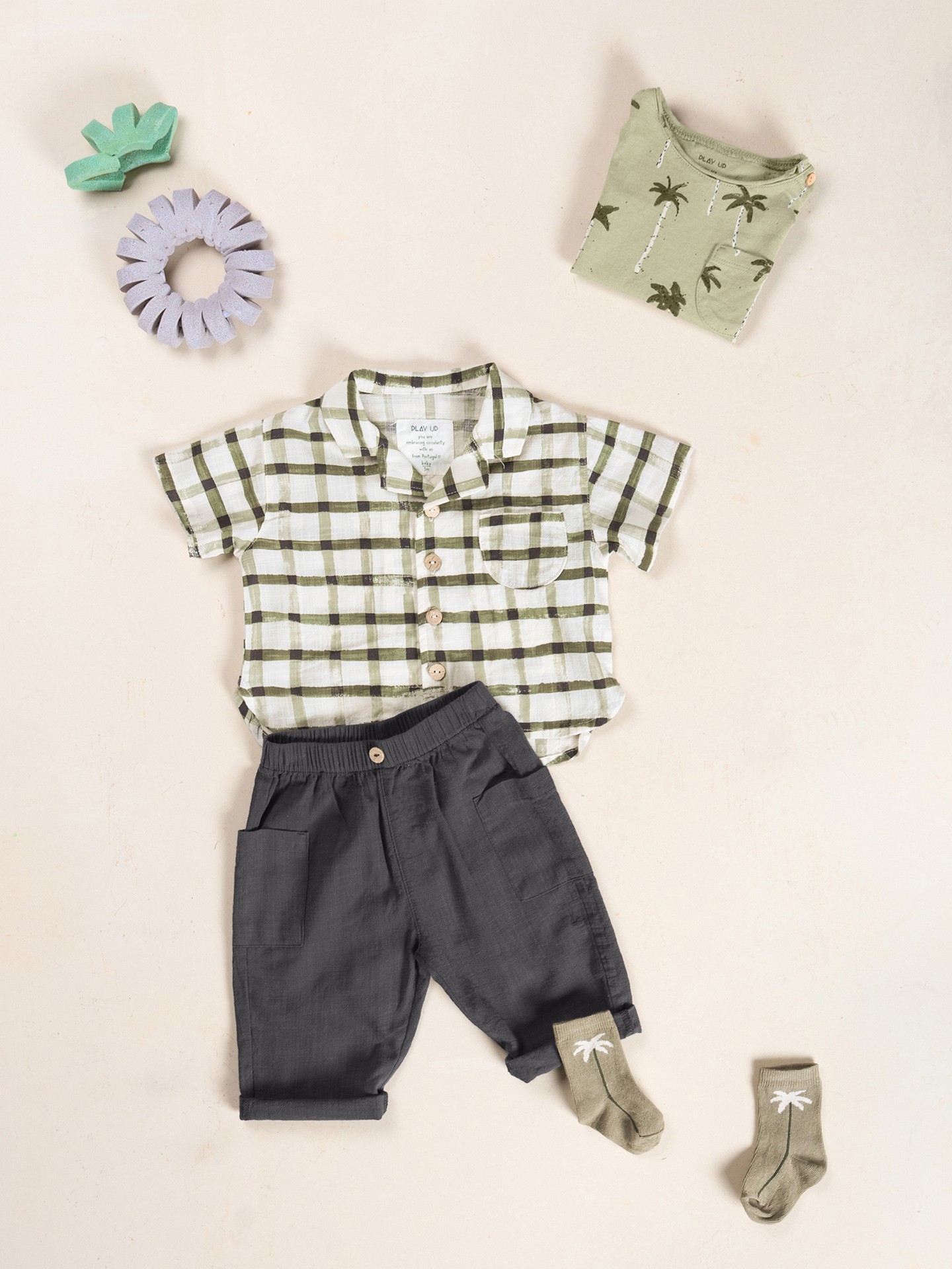 Organic cotton fabric trousers