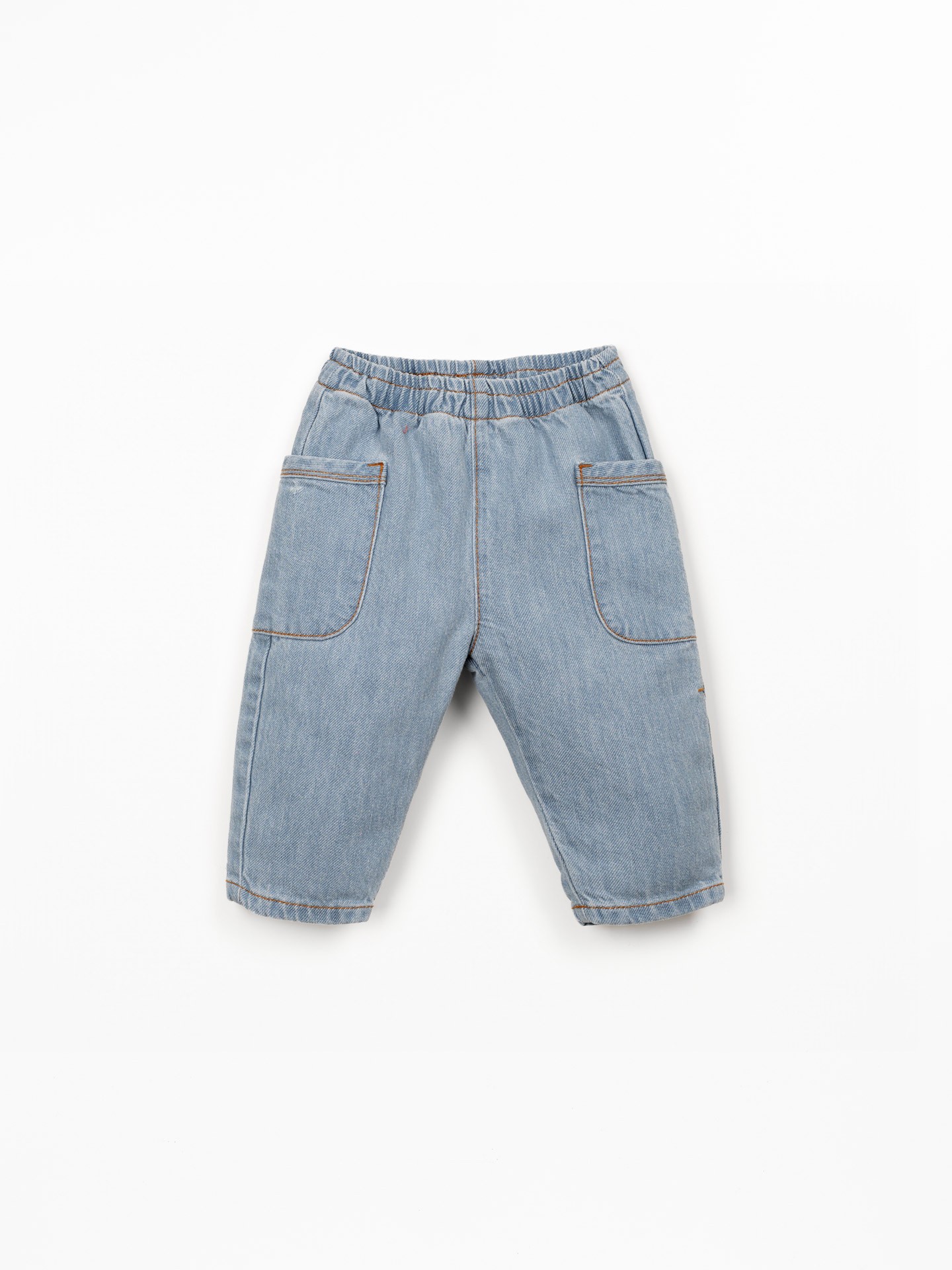 Denim trousers with side pockets