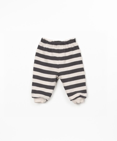 Striped leggings with elastic waistband