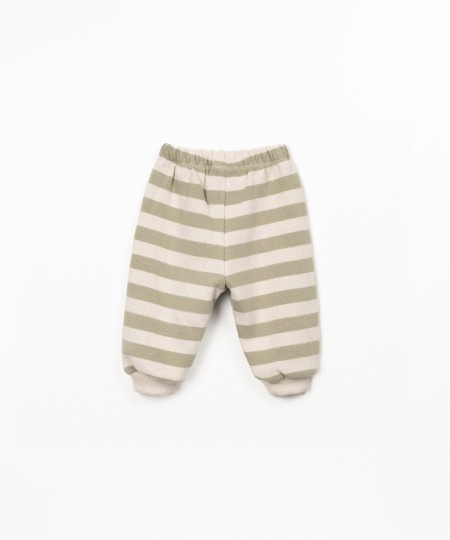 Leggings a righe con cintura elastica