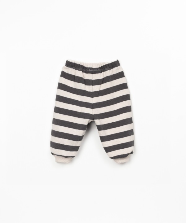 Striped leggings with elastic waistband