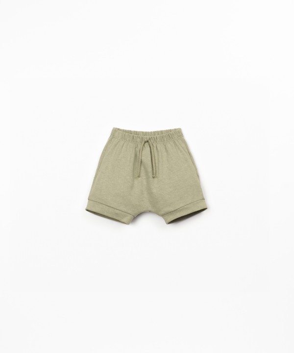 Jersey shorts in organic cotton and linen
